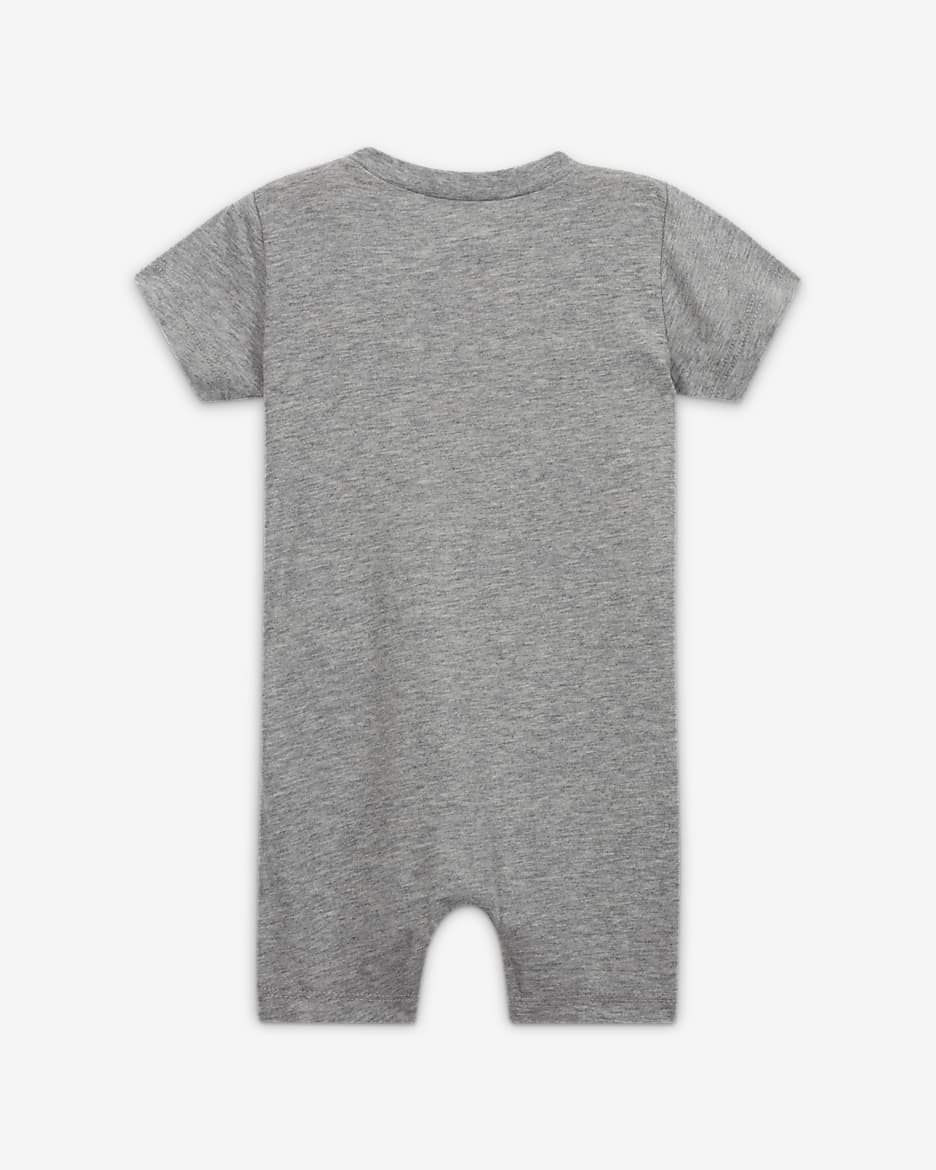 Nike Baby 12 24M Just Do It Romper Grey